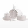 Modern Aluminium Oven Fridge Safe Dishwasher Safe Non Stick Eco-Friendly Space Saving 5-Piece Gas Induction Ready Cookware Set