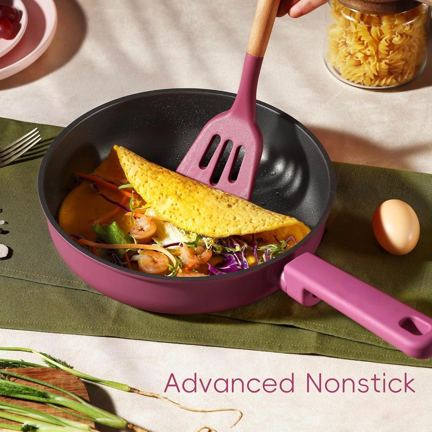 Hot Sale New Arrival 11-Piece Nonstick Induction Aluminum Cookware Sets Nonstick Casserole Pots and Pans for the Kitchen - Image 2