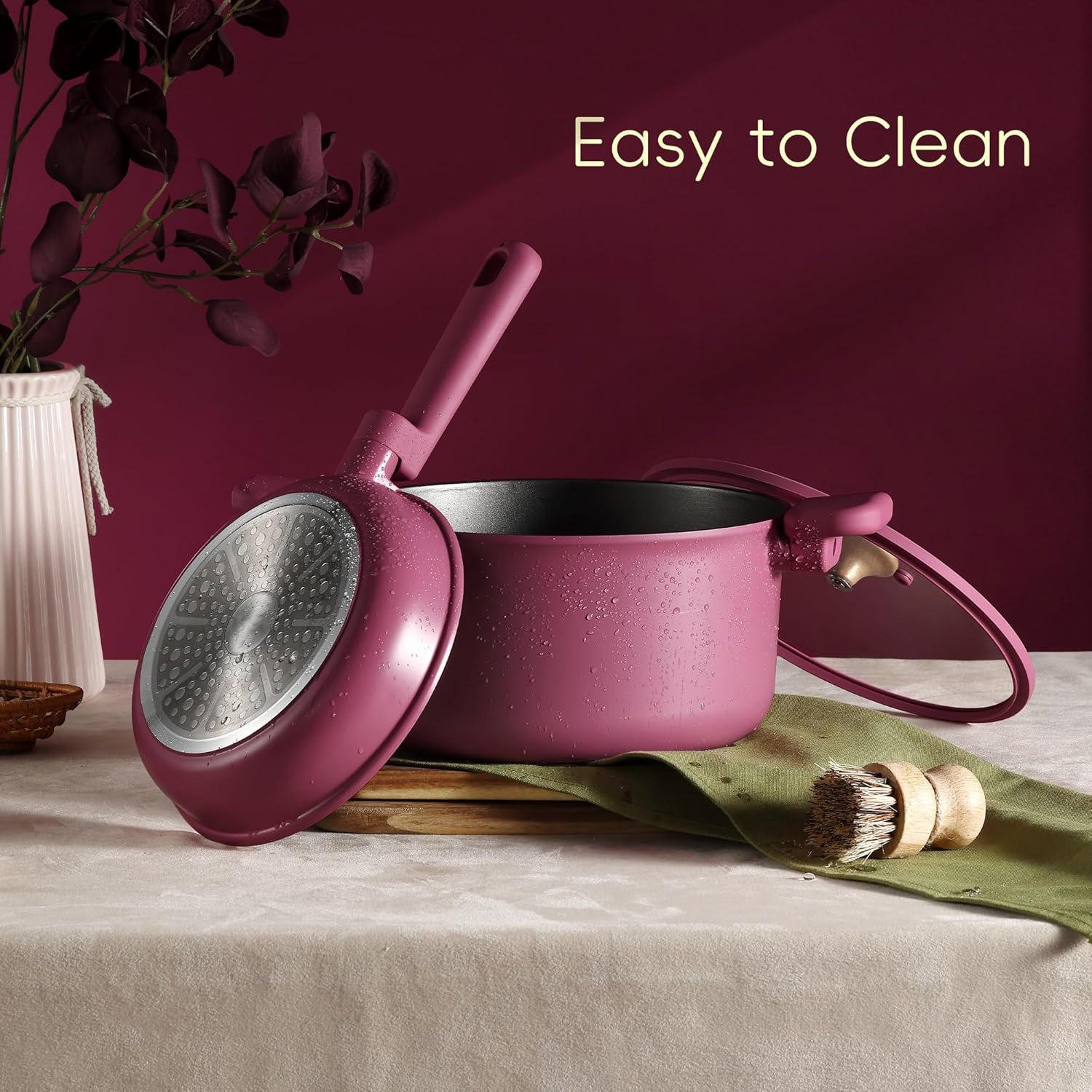 Hot Sale New Arrival 11-Piece Nonstick Induction Aluminum Cookware Sets Nonstick Casserole Pots and Pans for the Kitchen - Image 4