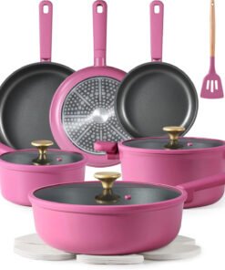 Hot Sale New Arrival 11-Piece Nonstick Induction Aluminum Cookware Sets Nonstick Casserole Pots and Pans for the Kitchen - Image 6