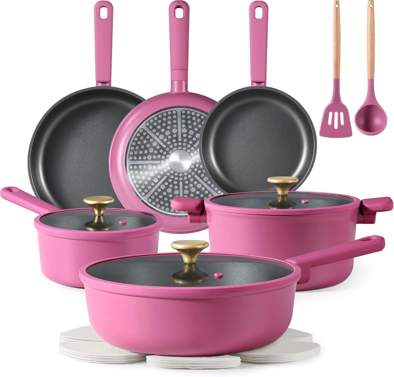 Hot Sale New Arrival 11-Piece Nonstick Induction Aluminum Cookware Sets Nonstick Casserole Pots and Pans for the Kitchen - Image 6