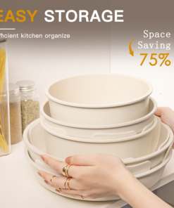 Alternative view of 21-Piece Non-Stick Ceramic Cookware Set Classic Milky White Pots and Pans with Sustainable Sensor Handles