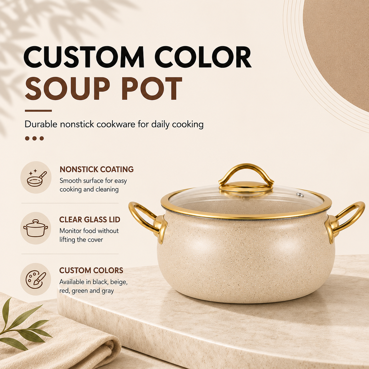 12-Piece Stainless Steel Cookware Set with Glass Lids Non-stick Kitchen Utensils Induction Cooking Pots Pans - Image 3