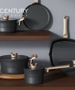 Modern 3-Piece Frying Pan Set 20cm/24cm/28cm Non-Stick Eco-Friendly Aluminium Cookware Gas & Induction Ready Dishwasher Safe