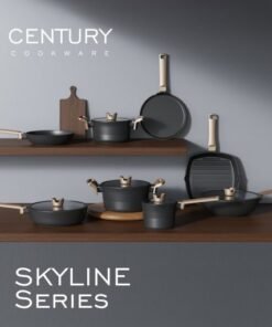 Alternative view of Modern 3-Piece Frying Pan Set 20cm/24cm/28cm Non-Stick Eco-Friendly Aluminium Cookware Gas & Induction Ready Dishwasher Safe
