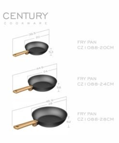 Modern 3-Piece Frying Pan Set 20cm/24cm/28cm Non-Stick Eco-Friendly Aluminium Cookware Gas & Induction Ready Dishwasher Safe - Image 3