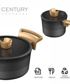 Modern 3-Piece Frying Pan Set 20cm/24cm/28cm Non-Stick Eco-Friendly Aluminium Cookware Gas & Induction Ready Dishwasher Safe - Image 5