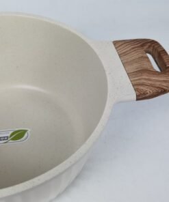 Hot Sale Cookware Set Die Casting Aluminium Stripes Style Induction Bottom Durable Marble Coating Saute Pan Cooking Set - Image 3