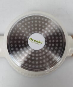 Hot Sale Cookware Set Die Casting Aluminium Stripes Style Induction Bottom Durable Marble Coating Saute Pan Cooking Set - Image 4