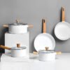 Hot Selling Kitchen Ware Soup Pot Frying Pan Milk Pot Non Stick Ceramic Cooking Pots Cookware Set