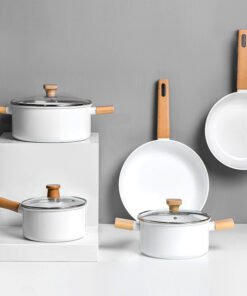 Hot Selling Kitchen Ware Soup Pot Frying Pan Milk Pot Non Stick Ceramic Cooking Pots Cookware Set