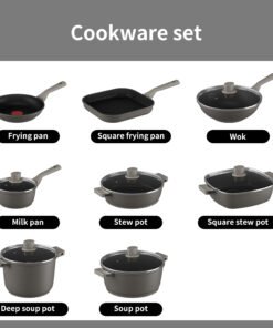 Alternative view of Ultimate Hard Anodized Nonstick Cookware Set 17 Piece Nonstick Set with Fry Pan Saucepans Saute-Pan Griddle Dishwasher