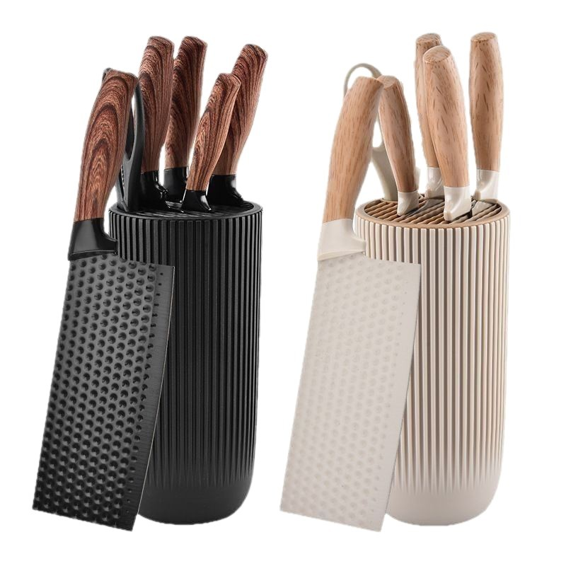 Japanese Style 6-Piece Stainless Steel Professional Chef Cooking Knives Set Ambidextrous Handles Kitchen Utility