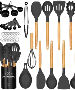 Alternative view of New Home Kitchen 33-Piece Silicone Cooking Utensils Set Non-Stick Heat Resistant Food Grade Dishwasher Safe Sustainable