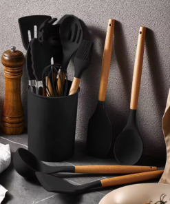 New Home Kitchen 33-Piece Silicone Cooking Utensils Set Non-Stick Heat Resistant Food Grade Dishwasher Safe Sustainable