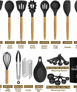 New Home Kitchen 33-Piece Silicone Cooking Utensils Set Non-Stick Heat Resistant Food Grade Dishwasher Safe Sustainable - Image 4