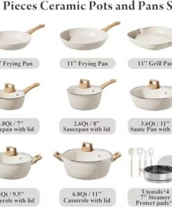Alternative view of Premium Quality Non Stick Cookware Set Pots And Pans With Smooth Surface For Easy Food Release