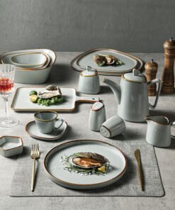 Stoneware Set Vajilla China Ceramic Dinner Set Customized Themed Nordic Porcelain Dinnerware Speckle Restaurant Use Crockery - Image 3