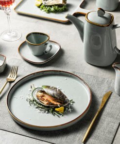 Stoneware Set Vajilla China Ceramic Dinner Set Customized Themed Nordic Porcelain Dinnerware Speckle Restaurant Use Crockery - Image 4