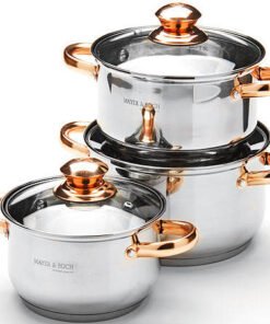 Alternative view of 12-Piece Stainless Steel Minimalist Design Cookware Set Kitchenware Casserole Ollas Cooking Pot Set