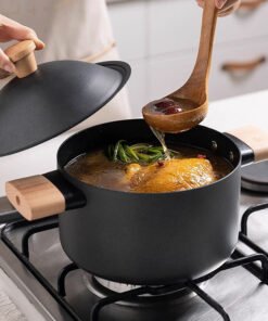 High Quality 3 Pcs Big Sizes Cooking Non Stick Pan Pot Sets Prestige Black Cast Iron Cookware Set - Image 3