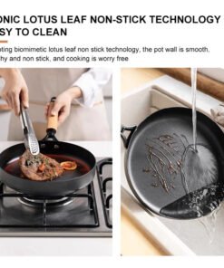 High Quality 3 Pcs Big Sizes Cooking Non Stick Pan Pot Sets Prestige Black Cast Iron Cookware Set - Image 4