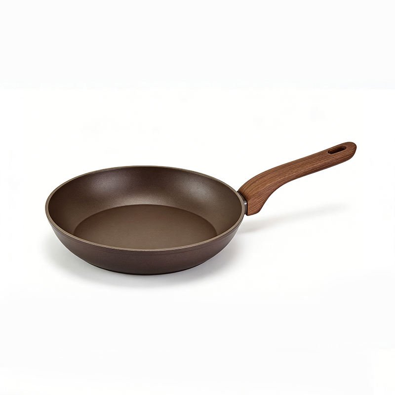 12Pcs Non Stick Aluminum Cookware Set, Induction Wood Grain Handle Frying Casserole Sauce Crepe Pan Home Kitchen - Image 5