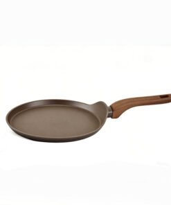 12Pcs Non Stick Aluminum Cookware Set, Induction Wood Grain Handle Frying Casserole Sauce Crepe Pan Home Kitchen - Image 6