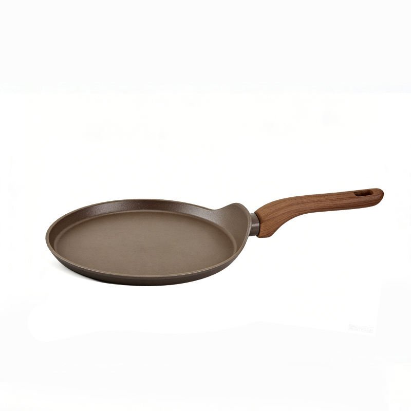 12Pcs Non Stick Aluminum Cookware Set, Induction Wood Grain Handle Frying Casserole Sauce Crepe Pan Home Kitchen - Image 6